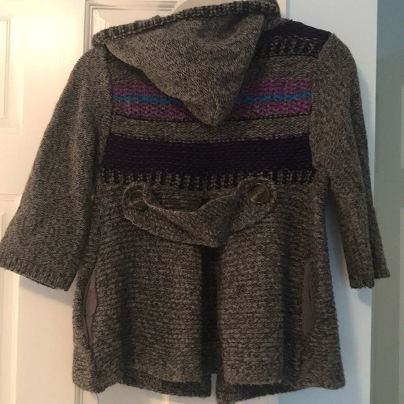Free People hooded wool blend jacket with pockets. Lots of cool details. - Picture 2 of 6